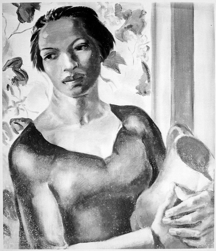 Woman Holding a Jug - NARA - 559124