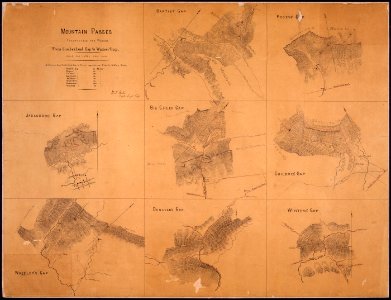 (A panel of eight sketch maps.) Mountain Passes Practicable for Wagons from Cumberland Gap to Winters' Gap. - NARA - 305657