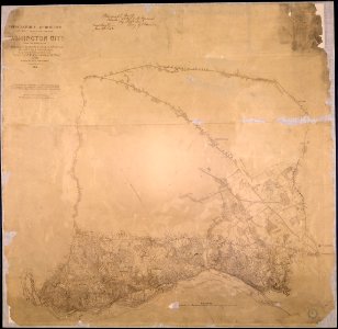(Map of part of Montgomery County showing) Topographical Approaches on the Left Bank of the Potomac to Washington... - NARA - 305574