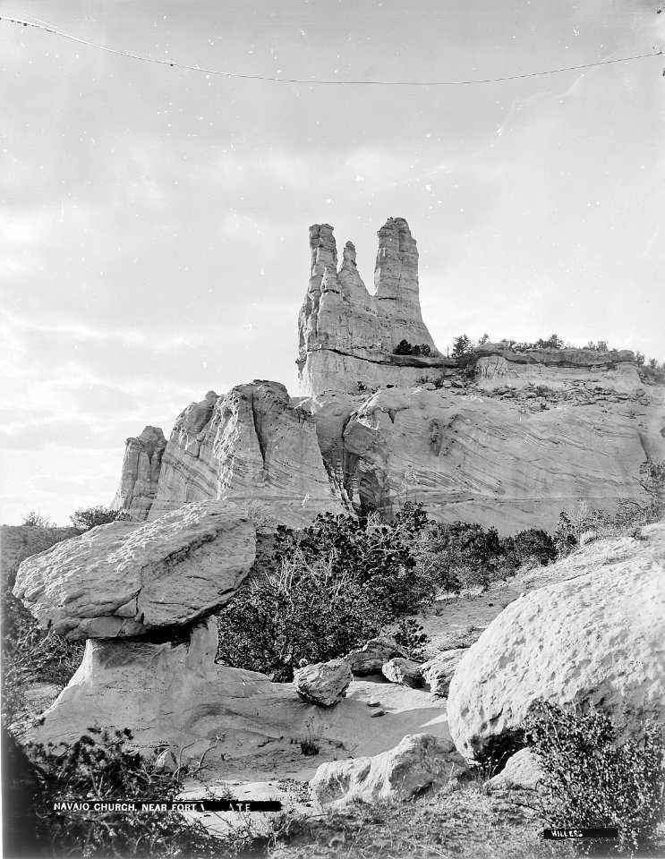 (Old No. 122) Navajo Church near Fort Wingate, McKinley County, New Mexico. - NARA - 517770