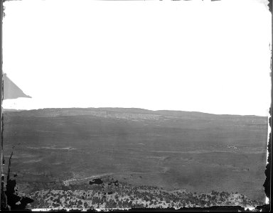(Old No. 125) Northwest end of Zuni Uplift from west of Fort Wingate, New Mexico, Panorama with 100. (Old No. 126).... - NARA - 517773