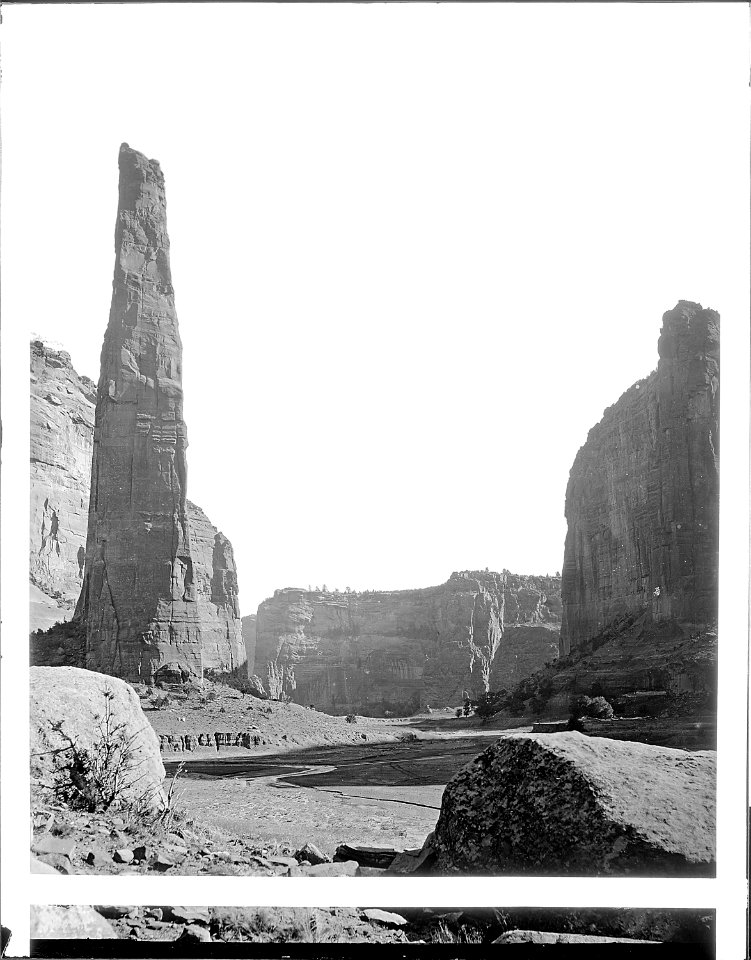 (Old No. 116) Monument in Canyon De Chelly, Arizona. Apache County, Canyon de Chelly quadrangle., 1871 - 1878 - NARA - 517764