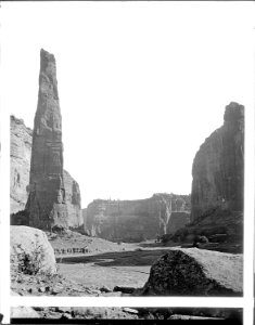 (Old No. 116) Monument in Canyon De Chelly, Arizona. Apache County, Canyon de Chelly quadrangle., 1871 - 1878 - NARA - 517764
