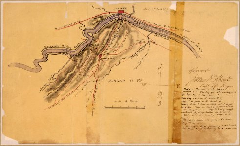 (Map of area in the vicinity of Berkeley Springs.) - NARA - 305611