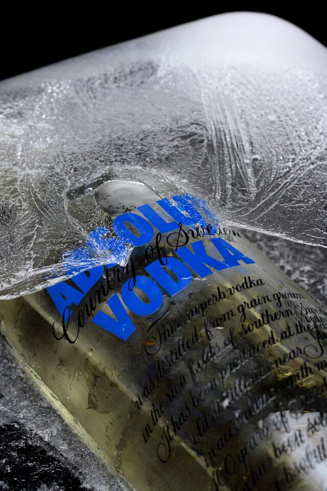Coolness vodka frozen