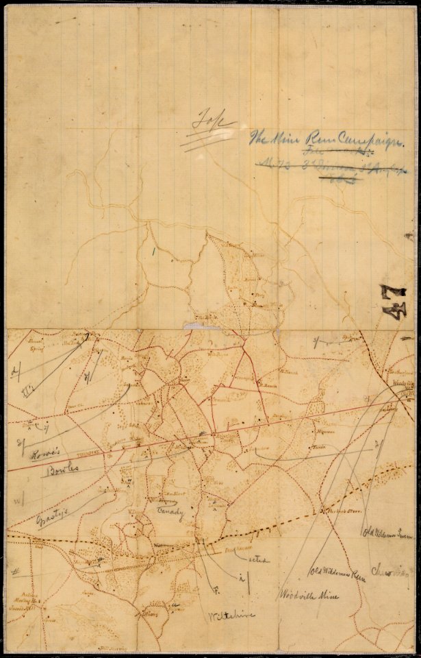 (Map of the vicinity of Mine Run.) - NARA - 305832