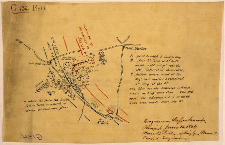 (Sketch of action near New Cold Harbor, Va.) - NARA - 305594