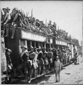 17th Infantry going to the front. Stereo, ca. 1910 - ca. 1910 - NARA - 533179