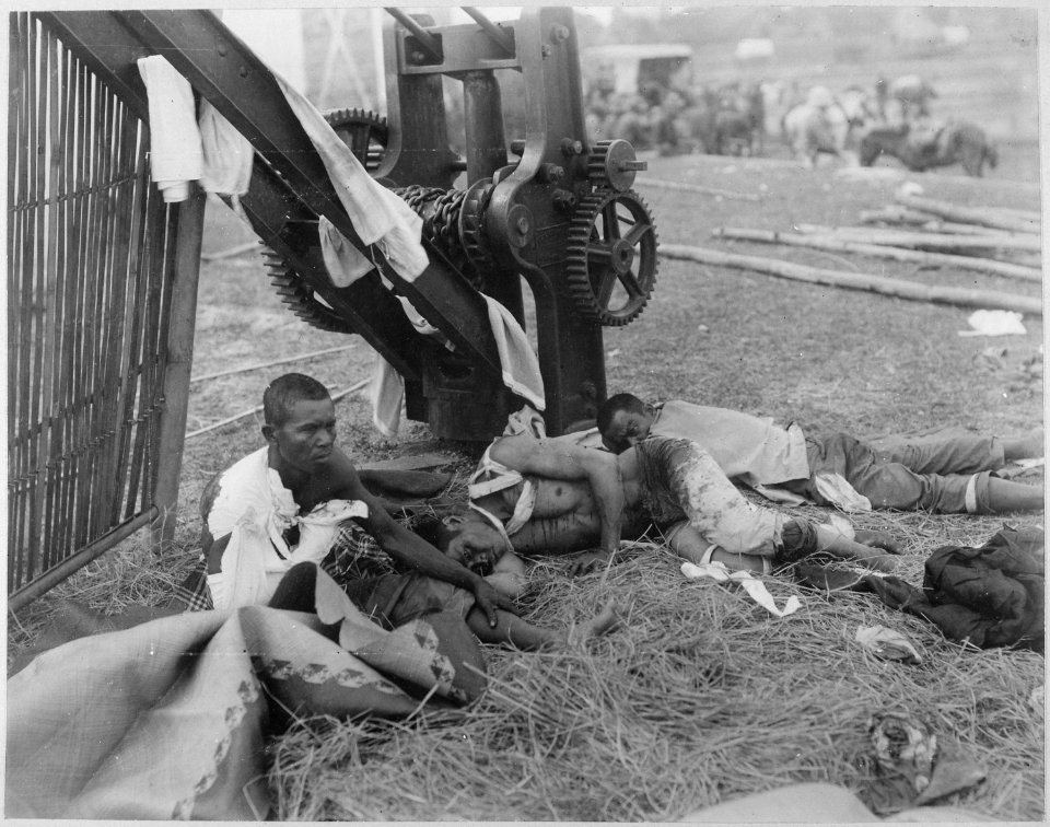 A group of wounded Filipinos. Greely Collection, ca. 1899 - NARA - 524391