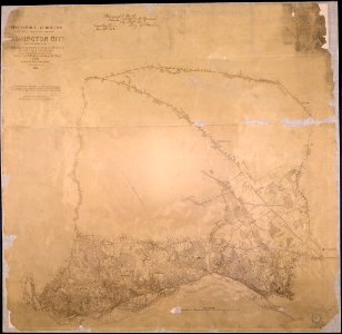 (Map of part of Montgomery County showing) Topographical Approaches on the Left Bank of the Potomac to Washington... - NARA - 305574