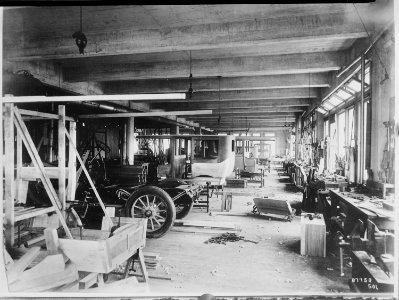 A Pittsburgh factory where limousine bodies are built from wood, 10-1912 - NARA - 523030 photo