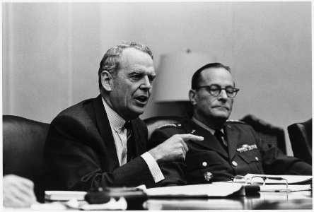 Advisors, Secretary of Defense Clark Clifford and General Earle Wheeler - NARA - 192533