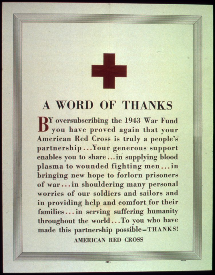 A word of thanks-American Red Cross - NARA - 513745