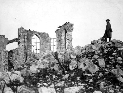 American advance northwest of Verdun. The ruined church on the crest of the captured height of Montfaucon. - NARA - 530755