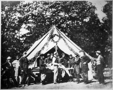 Amputation scene, general Hospital. Attributed to Charles J. and Isaac C. Tyson. Tipton Collection., 1863 - NARA - 520206 photo