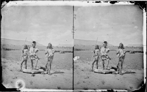 Apache Indians as they appear ready for the warpath 1873 - NARA - 519788
