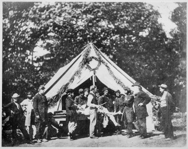 Amputation being performed in a hospital tent, Gettysburg, 07-1863 - NARA - 520203