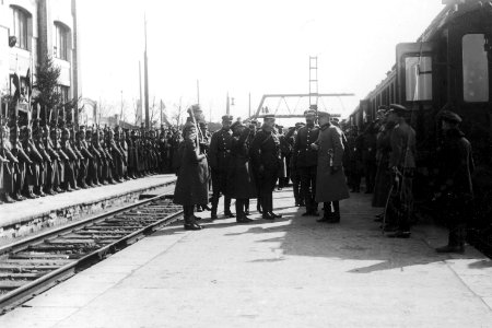 Adolf Gancwol-Ganiewski - Wizyta Marszałka Józefa Piłsudskiego w Siedlcach, odbyta podczas podróży Piłsudskiego na wschód- do Brześcia (22-236-1)