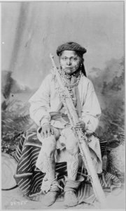 Apache boy with face and legs painted - NARA - 530899