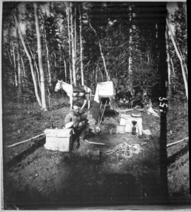 Aquarius Plateau. J.K. Hillers at work (as photographer). Old nos. 289, 423, 433, 849., 1871 - 1878 - NARA - 517983