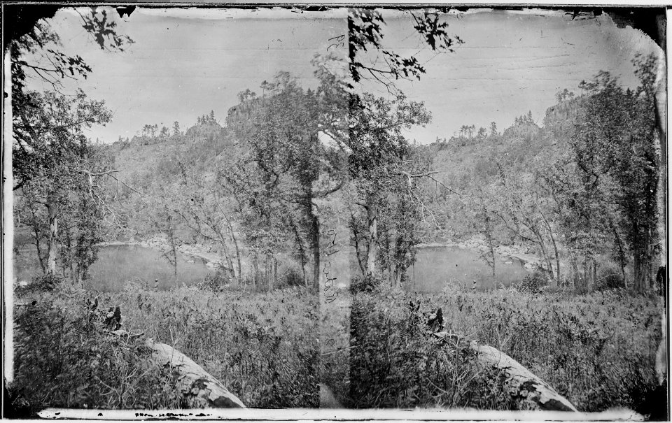 Apache Lake, Summit of Sierra Blanca Mountains thirty five miles east of Camp Apache Arizona 1873 - NARA - 519728