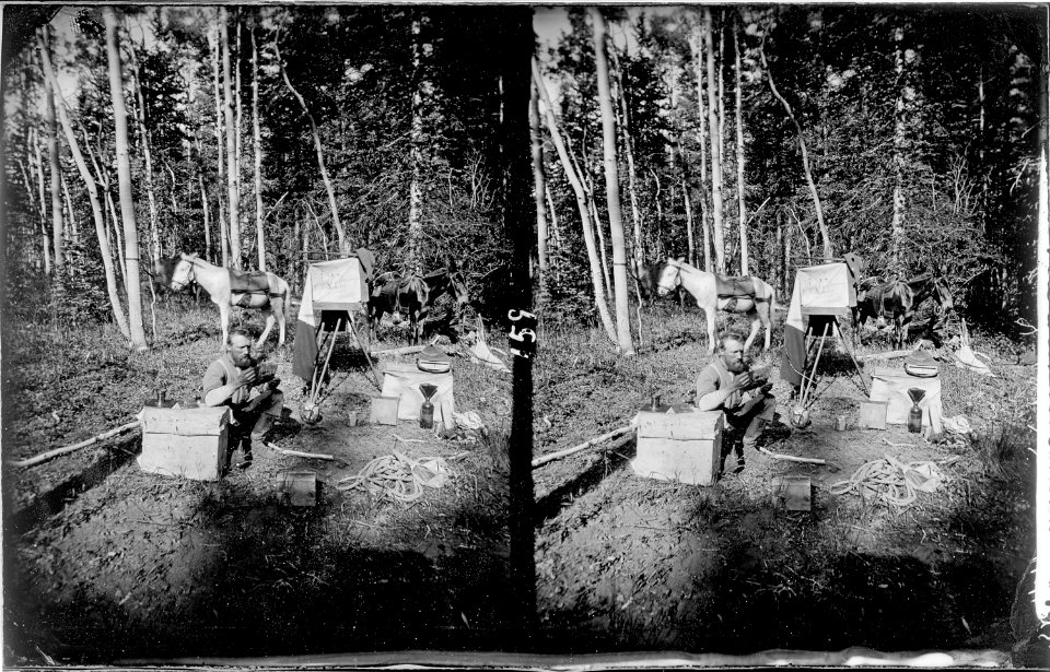 Aquarius Plateau. J.K. Hillers at work (as photographer). Old nos. 289, 423, 433, 849. - NARA - 517983