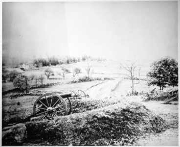 Barlows' Knoll after first day's battle, Gettysburg, Pennsylvania, northwest of town. July 1, 1863., ca. 1960 - ca. 1997 - NARA - 559321