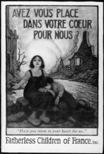 Avez Vouz Place Dans Votre Coeur Pour Nous^ Have you room in your heart for us. Color poster by Walter de Maris., ca.... - NARA - 516340