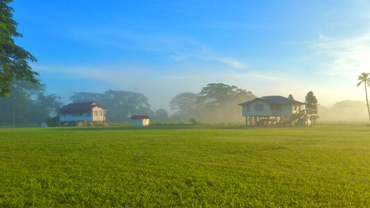 Field rural farmhouse