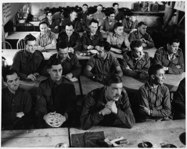 Audience in demolition class. Milton Hall, England, circa 1944., 1943 - 1944 - NARA - 540063 photo