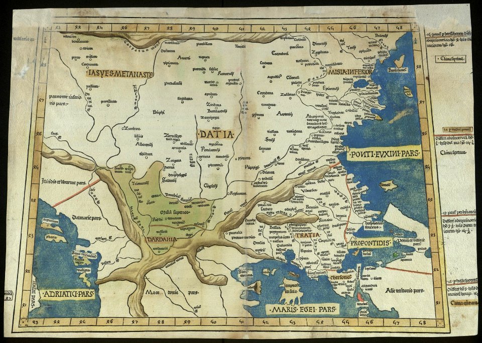 BASA-2115K-4-2-1(2)-Claudius Ptolemaeus. Nona Europae tabula. – In- Cosmographia. Ed. Nicolaus Germanus. Ulm, 1482