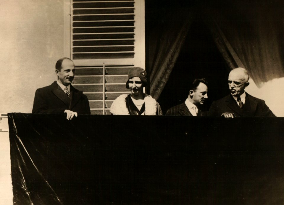 BASA-3K-15-192-1-Boris III of Bulgaria, Giovanna of Italy, Prince Kiril of Bulgaria, Vittorio Emanuele III