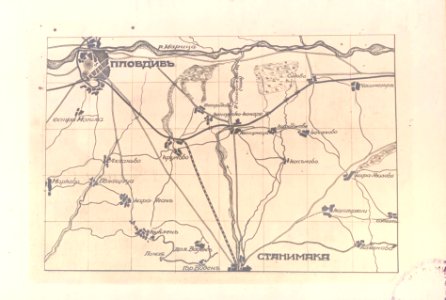 BASA-3K-7-334-14-Map of Plovdiv - Stanimaka railway