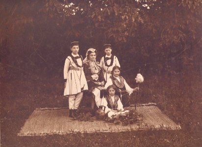 BASA-3K-7-342-36-Eleonora of Bulgaria, Boris III of Bulgaria, Prince Kiril of Bulgaria, Princess Nadezhda of Bulgaria and Princess Eudoxia of Bulgaria