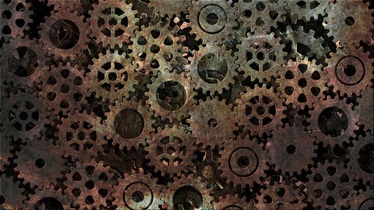 Abstract industry clock