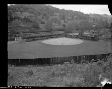 Baseball diamond used by miners and families. Buckeye Coal Company, Nemacolin Mine, Nemacolin, Greene County... - NARA - 540326