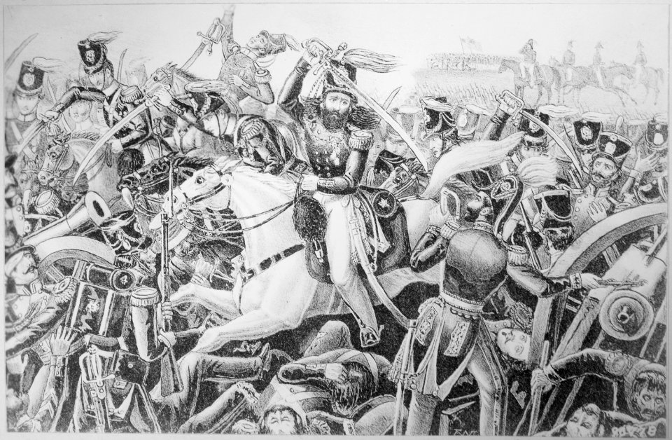 Battle of Resaca de la Palma. May 1846. Copy of lithograph by James Baillie, 1846., ca. 1900 - 1982 - NARA - 531092