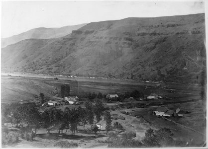Bird's-eye view of Nez Perce' Agency, Idaho, 1879 - NARA - 519140