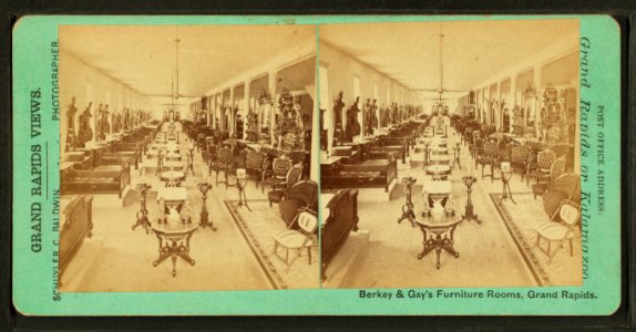 Berkey & Gay Furniture rooms, Grand Rapids, Michigan, by Baldwin, Schuyler C. (Schuyler Colfax), 1823-1900