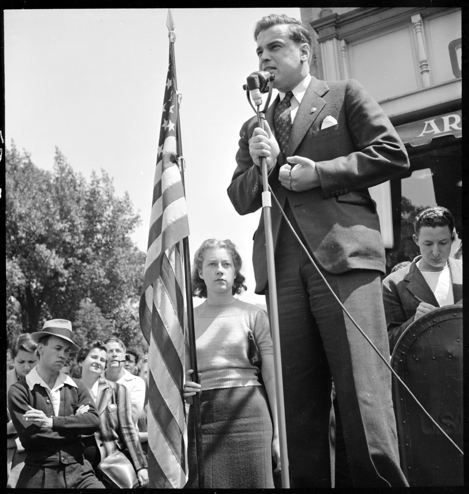 Berkeley, California. University of California Student Peace Strike. Speaker Abbot Simon, Secretary of the World... - NARA - 532101 photo