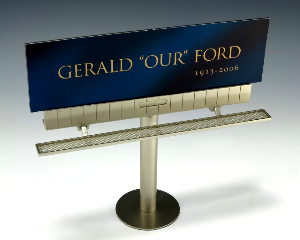 Billboard honoring Gerald R. Ford
