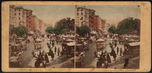 Broadway from Barnum's Museum, looking north, by E. & H.T. Anthony (Firm)