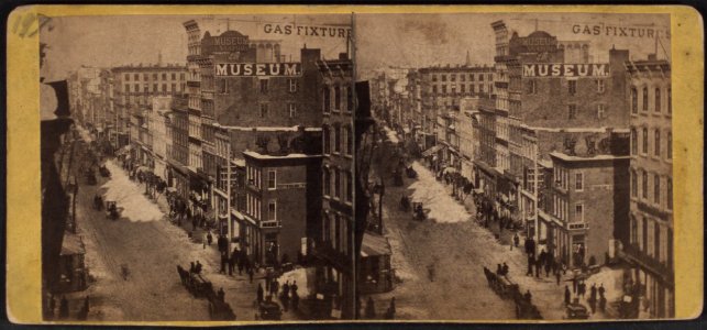 Broadway from Houston Street, looking north. Winter, by E. & H.T. Anthony (Firm) photo