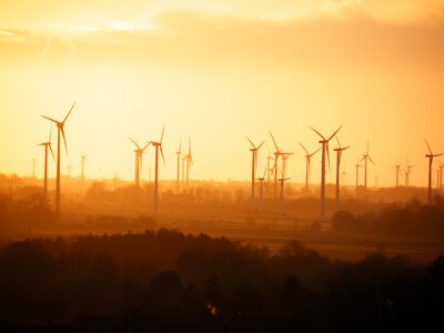 Ecology wind energy agriculture photo