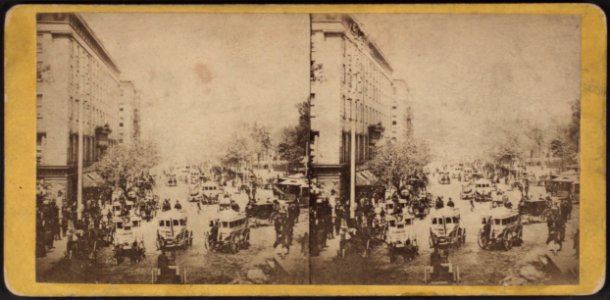 Broadway, looking north from the Foot Bridge, by E. & H.T. Anthony (Firm) 2