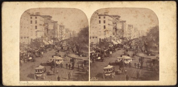 Broadway from Barnum's Museum, by E. & H.T. Anthony (Firm) 2 photo