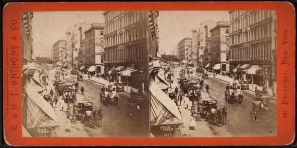 Broadway from Broome Street, looking up, by E. & H.T. Anthony (Firm) photo
