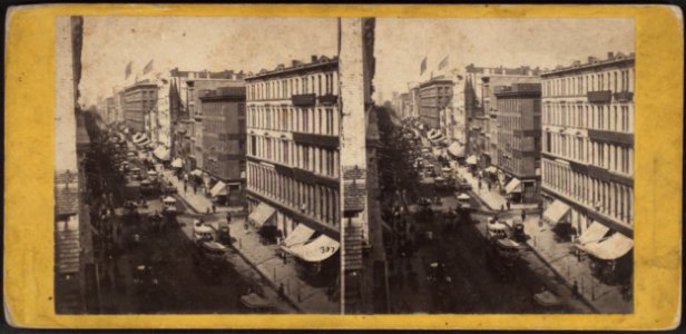 Bird's eye view of Broadway from the Stereoscopic Emporium, looking north, by E. & H.T. Anthony (Firm) 2