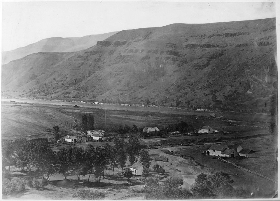 Bird's-eye view of Nez Perce' Agency, Idaho, 1879 - NARA - 519140