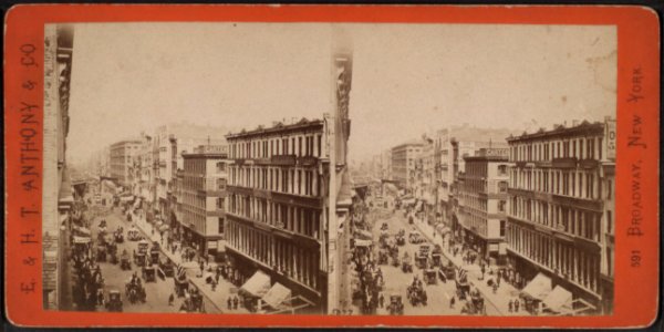 Broadway, from Broome Street, looking north, by E. & H.T. Anthony (Firm) photo